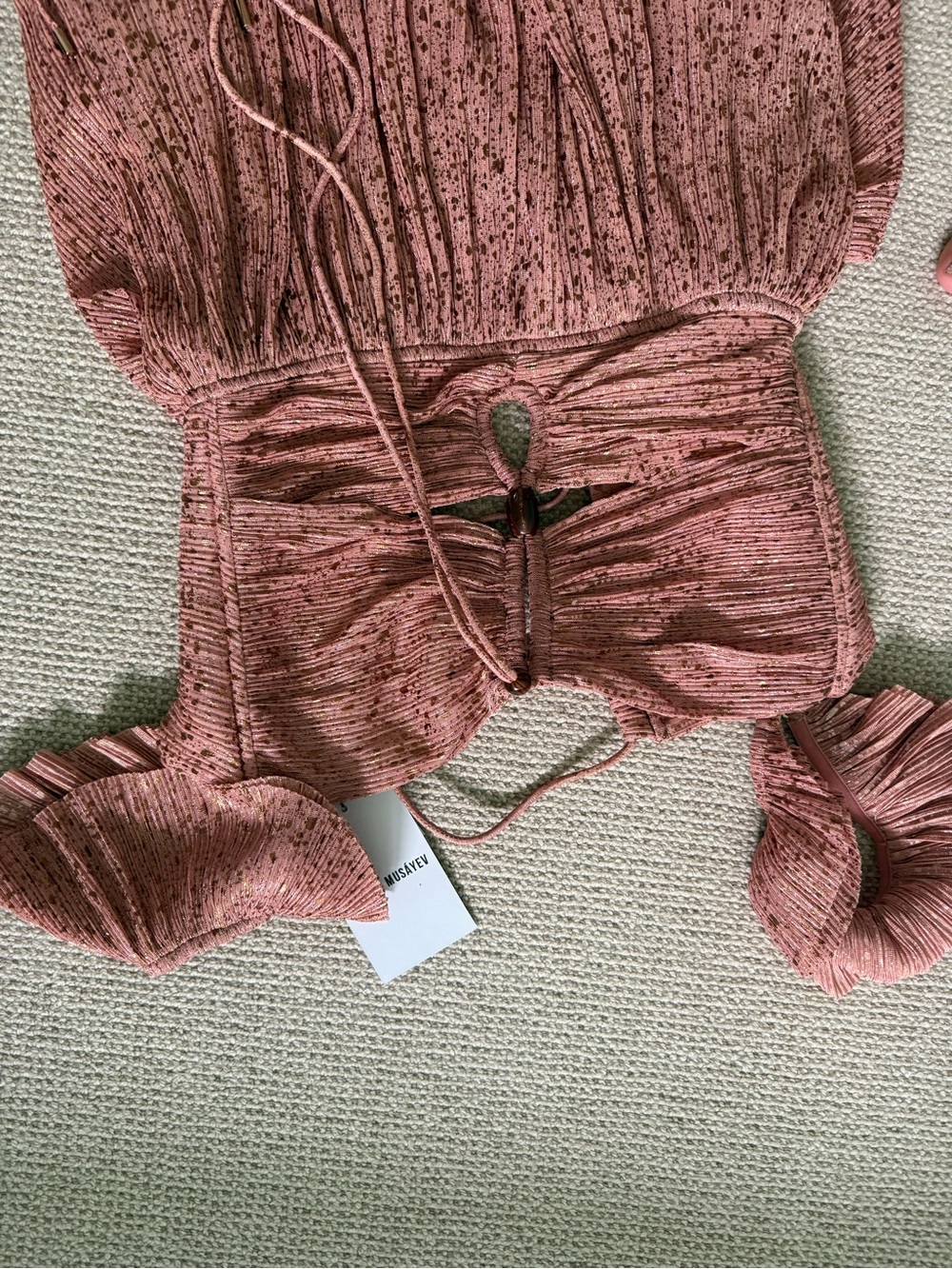 Sabina Musayev Tiered Ruffle Maxi Dress in Dusty Rose - Picture 6 of 6